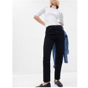 GAP 90's High Rise Cheeky Straight Cigarette Jeans Black Size 31/12 NWT RT$80